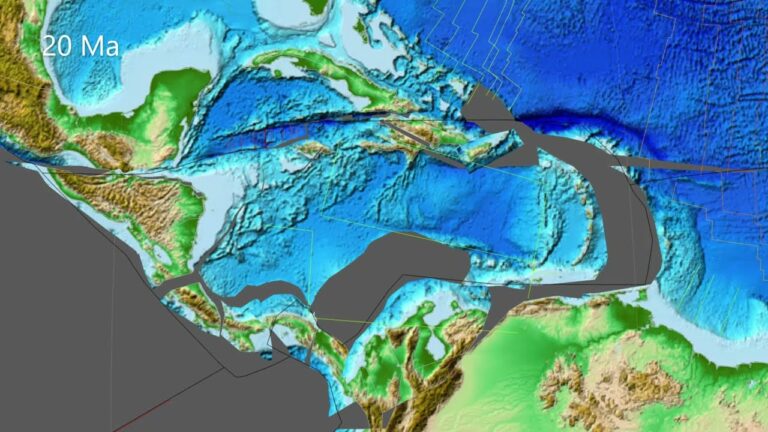 Reconstrucción paleogeográfica del área Caribeña en los últimos 90 Ma